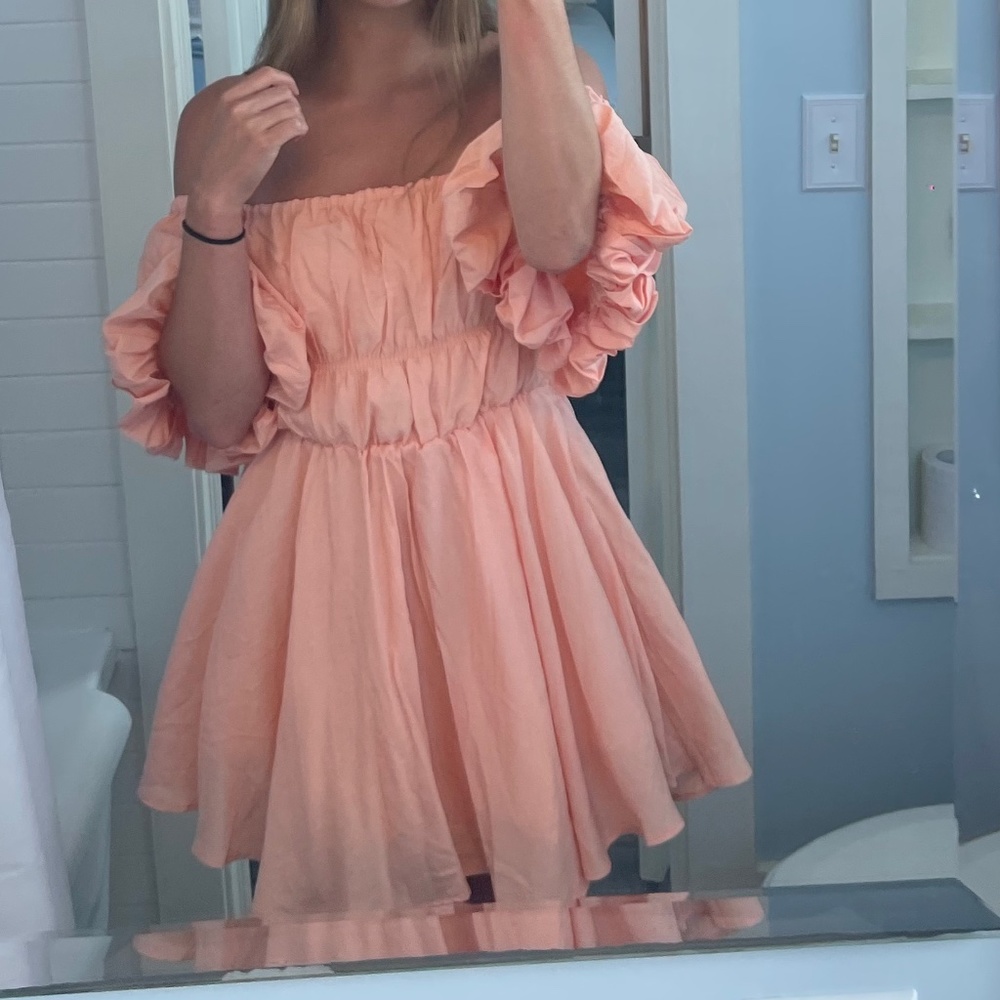 VERGE GIRL Off The Shoulder Babydoll Dress